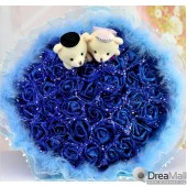 Small Royal Bear Couple Bouquet